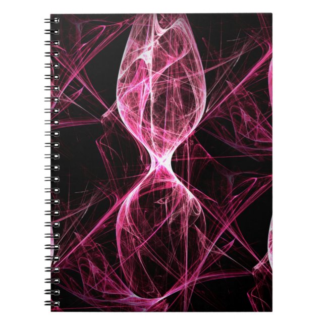 Girl Punk Rock Pink Energy Waves Notebook (Front)