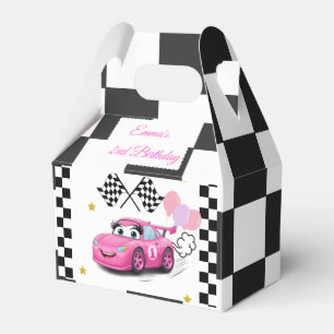 Girl Racing Birthday   Fast One & Two Fast Favor Box