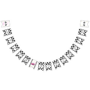 Girl Racing Birthday Party   Fast One & Two fast Bunting Flags