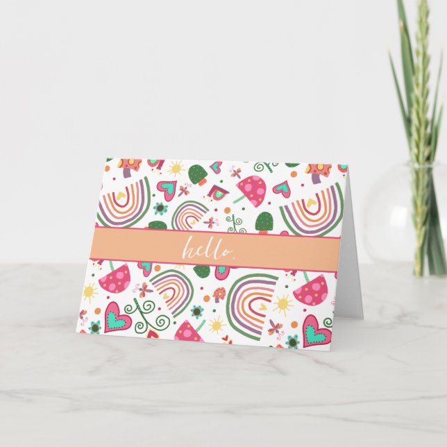 Girl Rainbows Champhrooms Inspirivity Carte pour n (Devant)