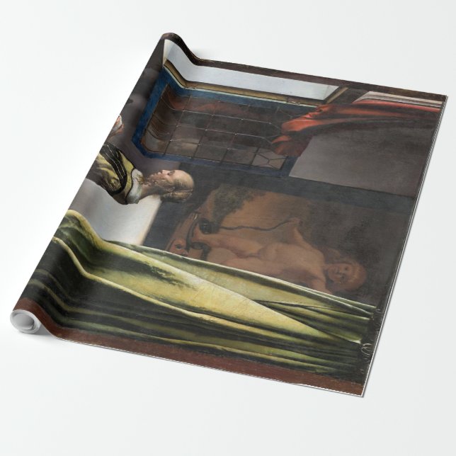 Girl Reading a Letter at an Open Window, Vermeer Wrapping Paper (Unrolled)