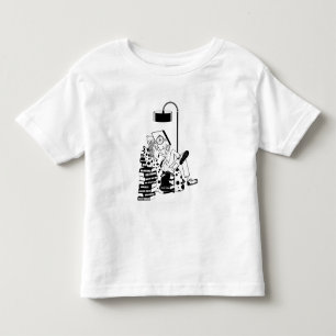 Girl reading books toddler t-shirt