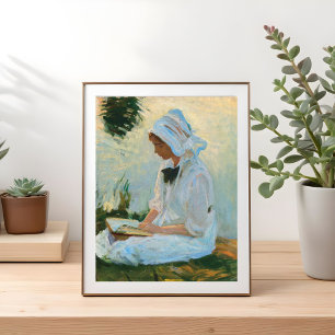 Girl reading by a stream, Sargent 1888  Poster