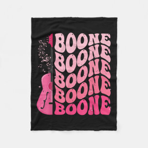 Girl Retro Boone Groovy Flower First Name Personal Fleece Blanket