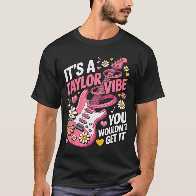 Girl Retro Taylor First Name D Groovy 70's 80's  T-Shirt (Front)