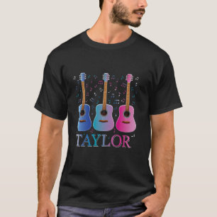 Girl Retro Taylor First Name Personalized Groovy T T-Shirt