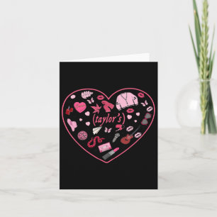 Girl Retro Taylor First Name Personalized Valentin Card