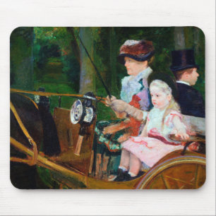 Girl Riding a Carriage, Mary Cassatt Mouse Pad