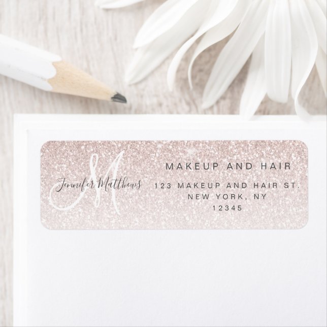 Girl Rose Gold Parties scintillant maquillage Hair (En situation)