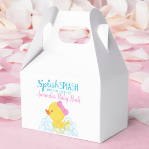 Girl Rubber Duck Baby Shower Favour Box