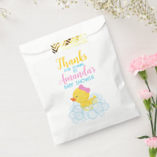 Girl Rubber Duck Baby Shower Favour Treat Bags