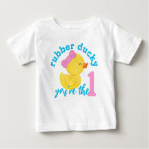Girl Rubber Ducky You're the One First Birthday