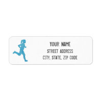 Girl Runner Return Address Label