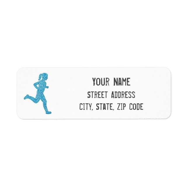 Girl Runner Return Address Label (Front)