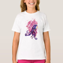 Girl’s Basic T-Shirt - Octopus