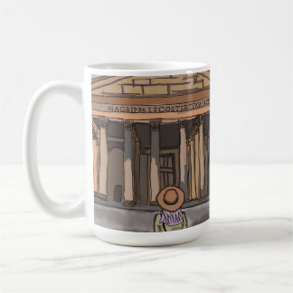Girl s sitting front of Pantheon in Rome. Coffee Mug