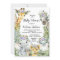 Girl Safari Baby Shower Purple Floral