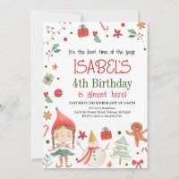 Girl Santa Elf Birthday