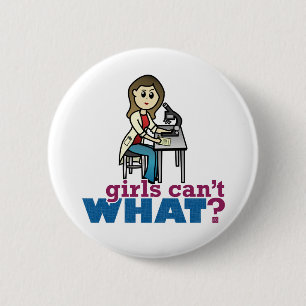 Girl Scientist 2 Inch Round Button
