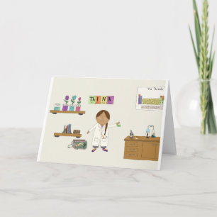Girl Scientist Card