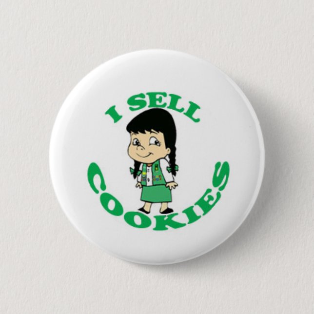 Girl Scout Cookies 2 Inch Round Button (Front)