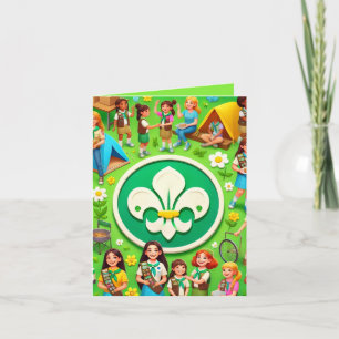 Girl Scout Honour Congratulations on Award Card