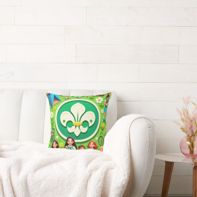 Girl Scout Honour Throw Pillow (Couch)