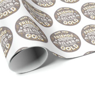 Girl Scouting Make New Friends Gift Wrap