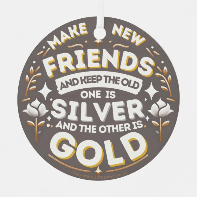 Girl Scouting Make New Friends  Metal Ornament (Front)