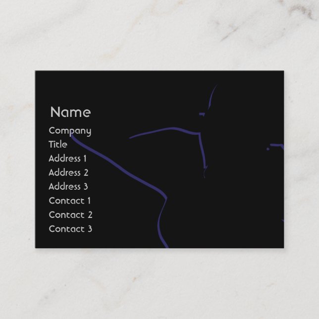 Girl silhouette - Chubby Business Card (Front)