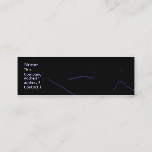 Girl silhouette in blue - Skinny Mini Business Card