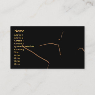 Girl silhouette in brown - Business Card