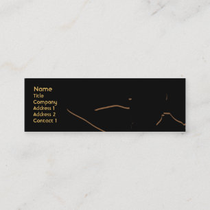 Girl silhouette in brown - Skinny Mini Business Card