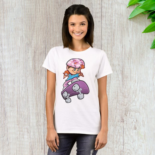 Girl Skateboarder T-Shirt (Creator Uploaded)
