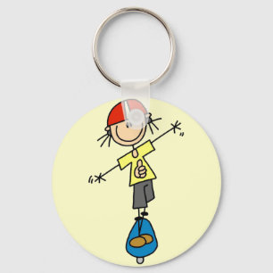 Girl Skateboarder Tshirts and Gifts Keychain
