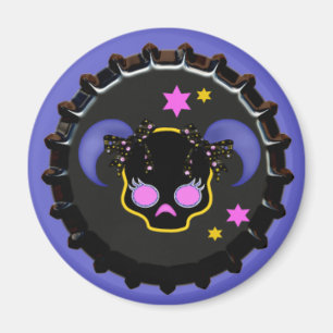 Girl Skull School Locker magnet office magnet