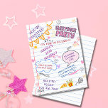 Girl Sleepover Party Teen Kids Slumber Birthday In Invitation<br><div class="desc">Girl Sleepover Party Teen Kids Slumber Birthday</div>