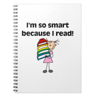 Girl Smart Because I Read Notebook
