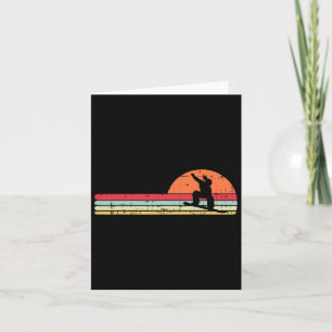 Girl Snowboarding Retro Winter Sports Snowboarder Card