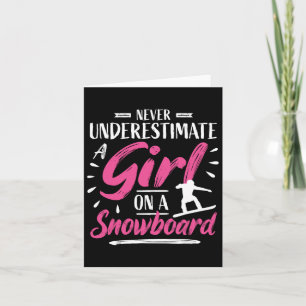 Girl Snowboarding - Snowboard Card
