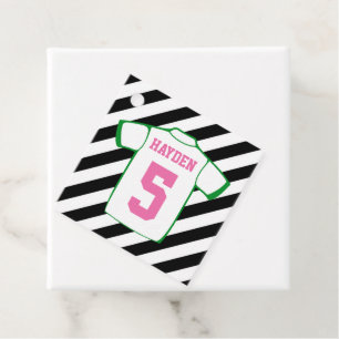 Girl Soccer Birthday Party Favour Tags