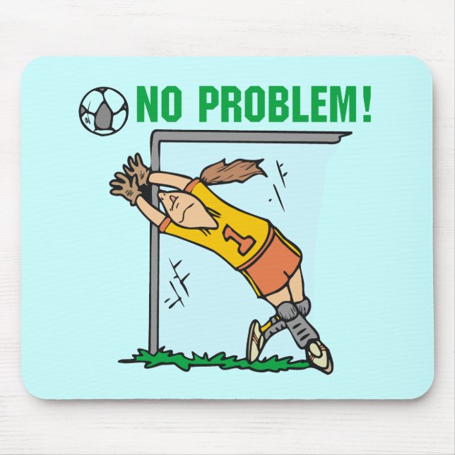 Girl Soccer Goalie T-shirts and Gifts Mouse Pad (Front)