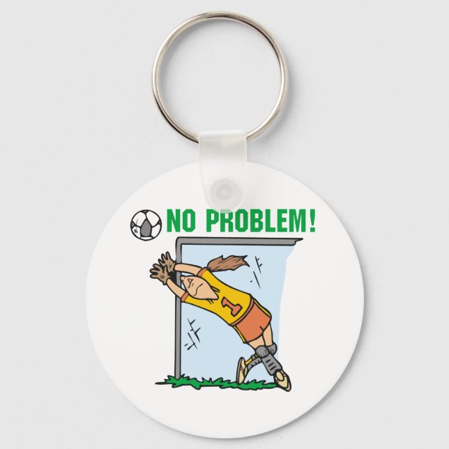 Girl Soccer Goalie Tshirts and Gifts Keychain (Front)