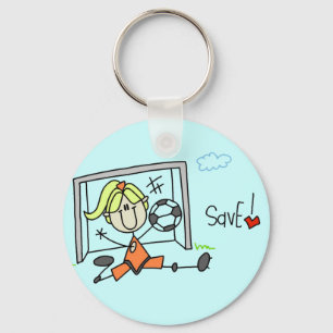 Girl Soccer Goalie Tshirts and Gifts Keychain