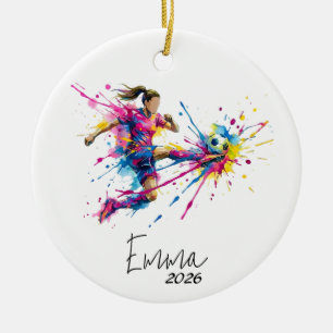 girl soccer ornament, soccer ornament