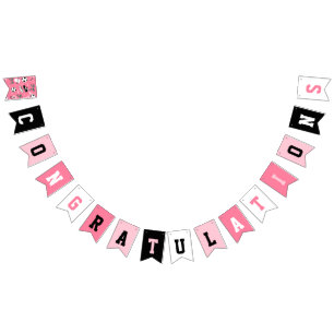 Girl Soccer Player birthday party girly pink  Bunting Flags