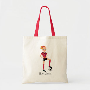Girl Soccer Player Custom Bags