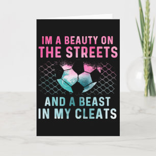 Girl Soccer Player Gifts Team Cleats Mom Goalie Ca Card