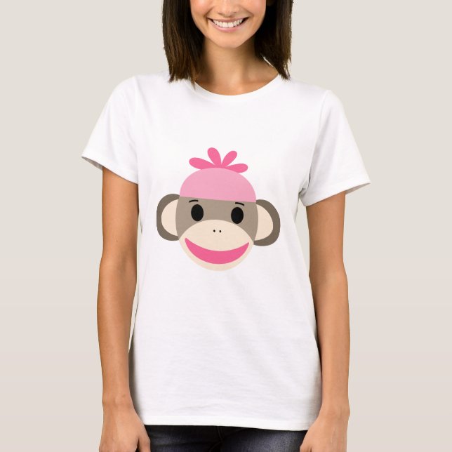 girl sock monkey T-Shirt (Front)