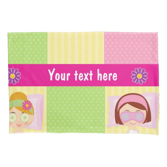 Girl Spa Birthday Party Guest Favour Pillowcase (Front)